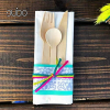 Biodegradable Disposable Wooden Cutlery Utensils – (Pack of 220) Wooden Utensils for Eating 100 Forks 60 Knives 60 Spoons 5.5-inch Set Eco-Friendly Co