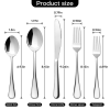 Lovote Flatware Set 45 Pieces Stainless Steel Silverware Sets, Utensils Set Service for 9