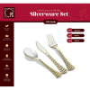 Gold Plastic Silverware Set - 120 Piece Gold Plastic Cutlery Set - Elegant Disposable Gold Utensils - 40 Gold Forks