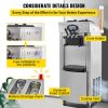 VEVOR 2200W Commercial Soft Ice Cream Machine 3 Flavors 5.3 to 7.4Gallon per Hour PreCooling at Night Auto Clean LCD Panel for Restaurants Snack Bar