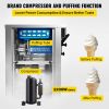 VEVOR Commercial Soft Ice Cream Machine, 2200W Serve Yogurt Maker, 3 Flavors Ice Cream Maker