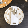 JL Prime 300 Piece Gold Plastic Silverware Set, Re-Usable Recyclable Plastic Cutlery, Gold Plastic Utensil, 100 Forks, 100 Spoons, 100 Knives