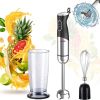 5 Core Handheld Blender 3 IN 1, Electric Hand Held Blenders 500W| Immersion 800ml Beaker & Whisk| 9 Speed Heavy Duty Stick
