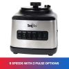 Total Chef 6 Speed Countertop Blender 51 oz Glass Jar 2 Pulse Options 500 W, Stainless Steel Blades