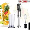 5 Core Handheld Blender 3 IN 1, Electric Hand Held Blenders 500W| Immersion 800ml Beaker & Whisk| 9 Speed Heavy Duty Stick