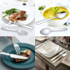 Vesteel 18/10 Stainless Steel Silverware Set, 60-Piece Fancy Flatware Cutlery Set for 12